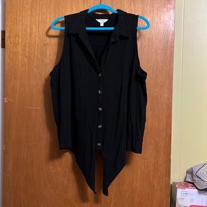 New Black Soft Sleeveless XXXL (22) Button up